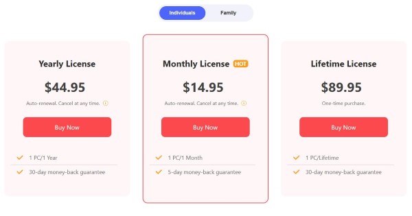 pricing of viwizard spotify music converter