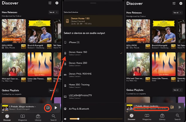 use qobuz on denon