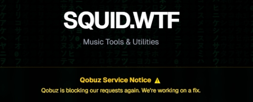 qobuz squid wtf not working