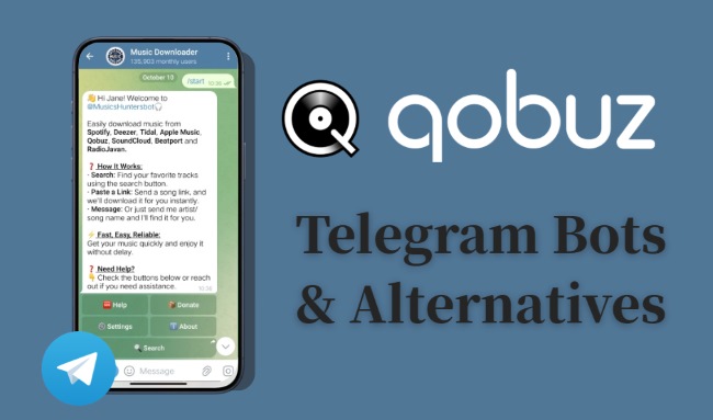 qobuz telegram bot and alternative