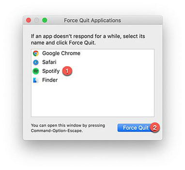 quit spotify mac