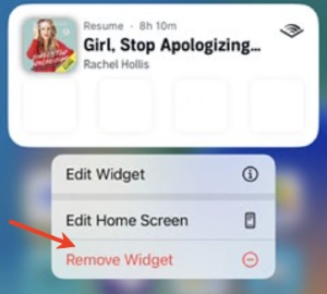 remove audible widget