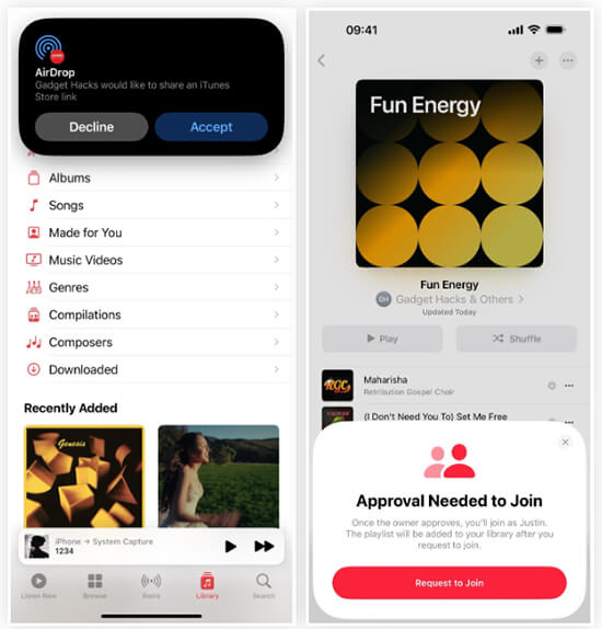 join collaborative playlist on apple music