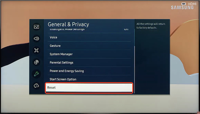 reset samsung tv to fix spotify not working on samsung tv
