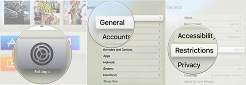 restrictions settings on apple tv