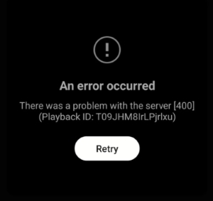 revanced youtube music 400 error