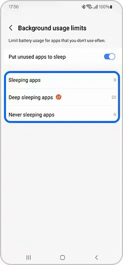 remove spotify from sleeping apps on android