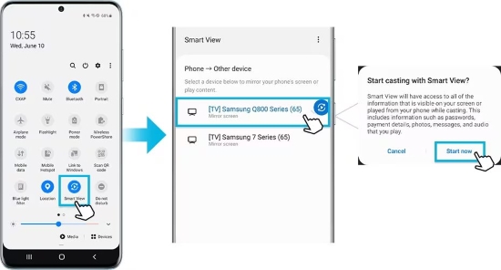 samsung smart view on phone
