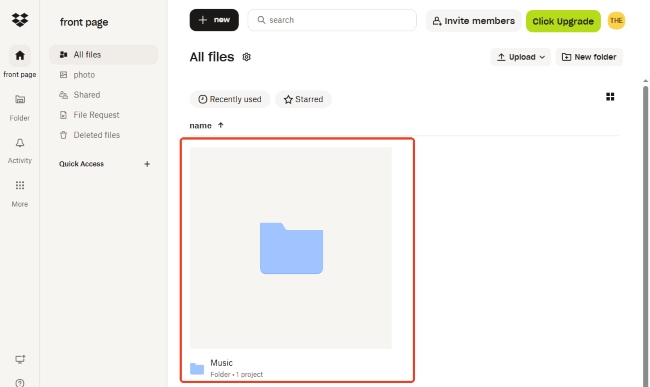 save apple music on dropbox
