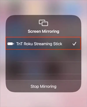 screen mirror device list iphone
