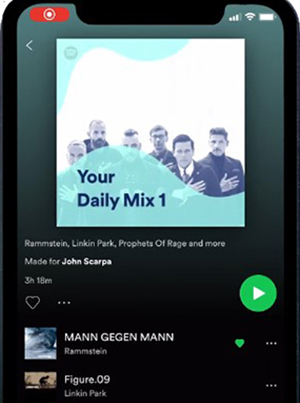 screen record spotify iphone