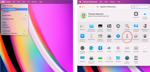 open screen time on mac