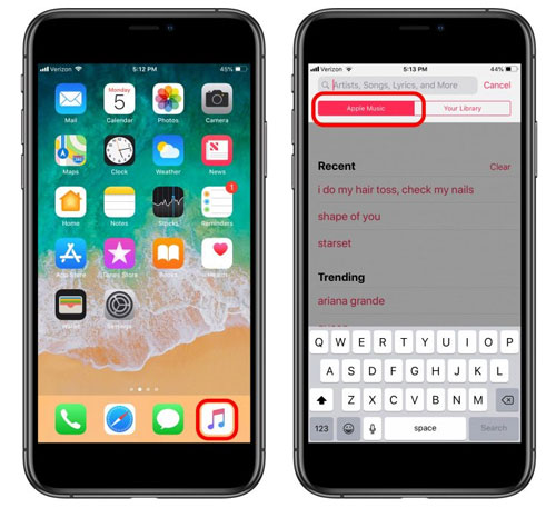 Search by lyrics on Apple Music