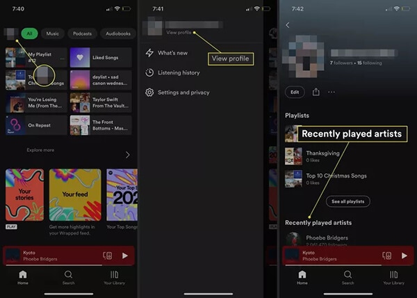 check spotify stats mobile
