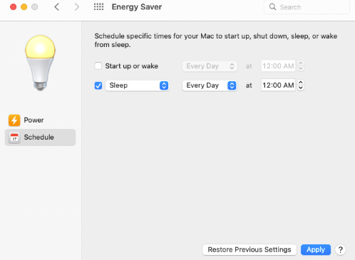set time on macos to sleep