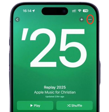 share apple music replay via app