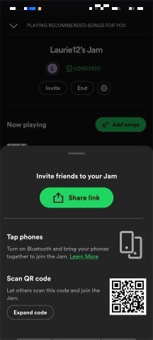 share jam on phone