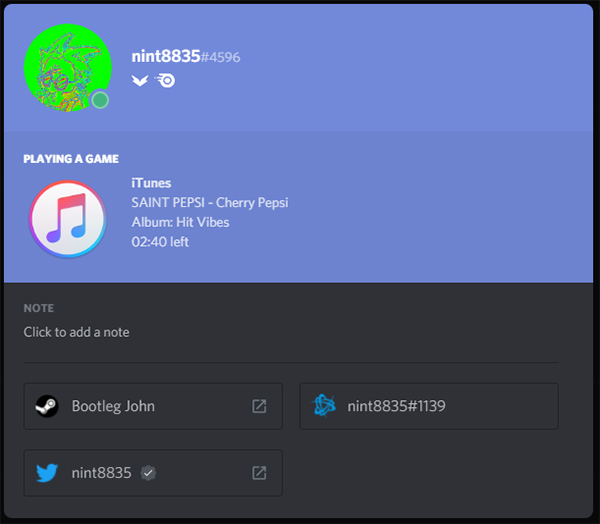 show apple music on discord