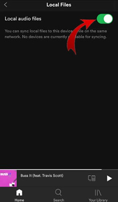 show local audio files mobile