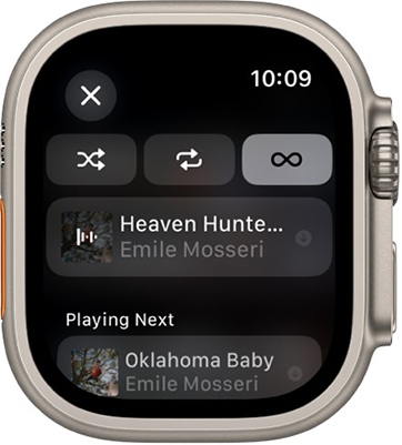shuffle repeat apple music on apple watch