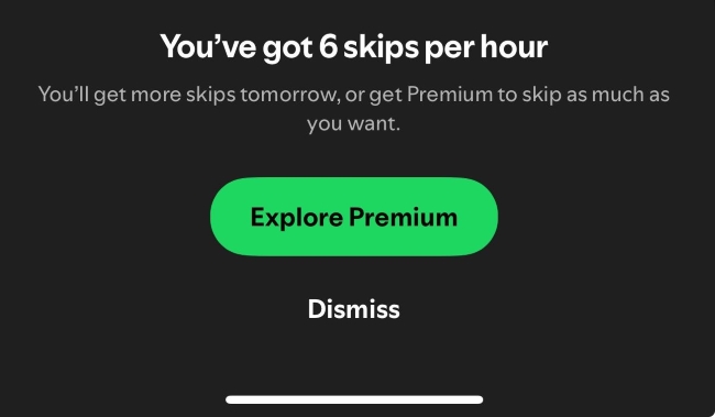 skip limit spotify