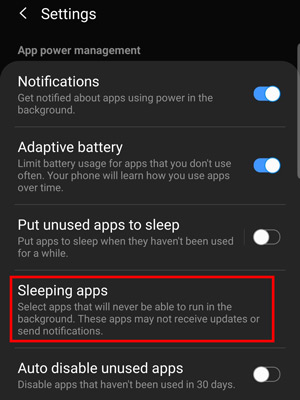 sleeping apps mobile