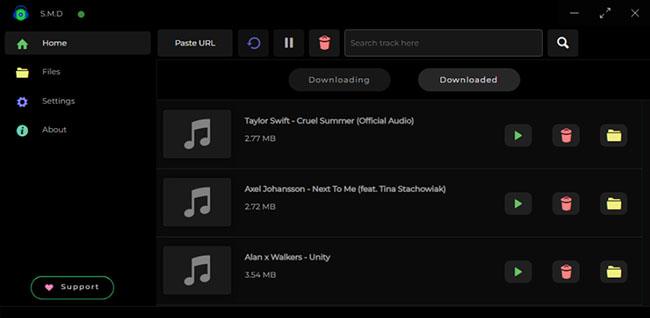 smd desktop downloaded music