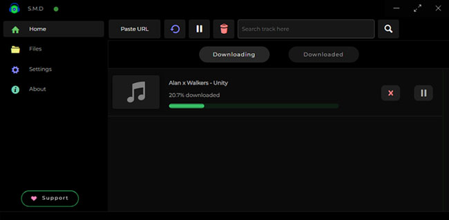 smd desktop downloading music