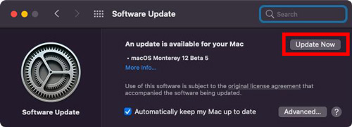 software update mac