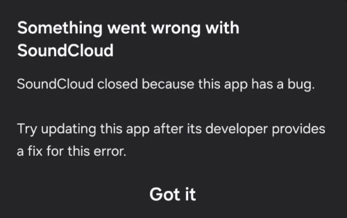 soundcloud crashing