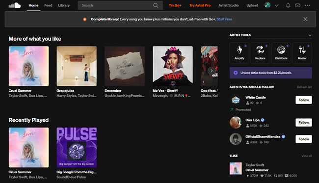 soundcloud music web player