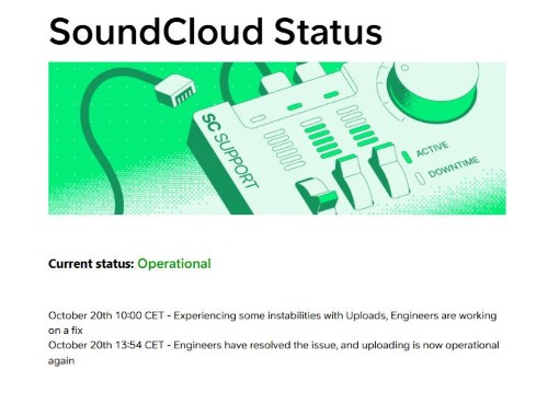 soundcloud status page