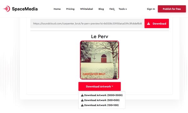 spacemedia soundcloud cover downloader