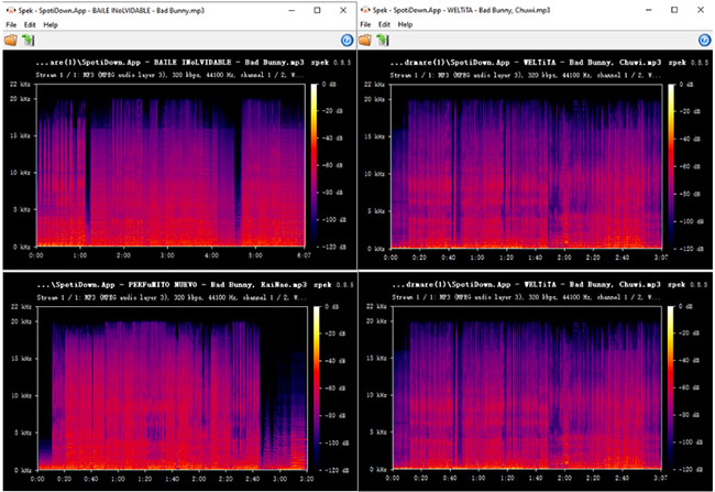 spek check spotidown app audio quality