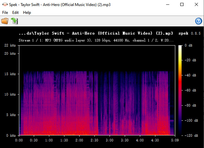 spek check amoyshare mp3 music quality