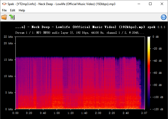 spek check archive mp3 music quality