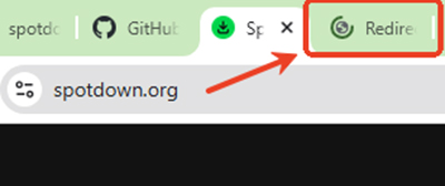 spotdown redirects