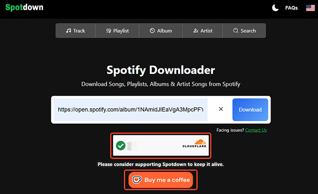 spotdown verification and ads