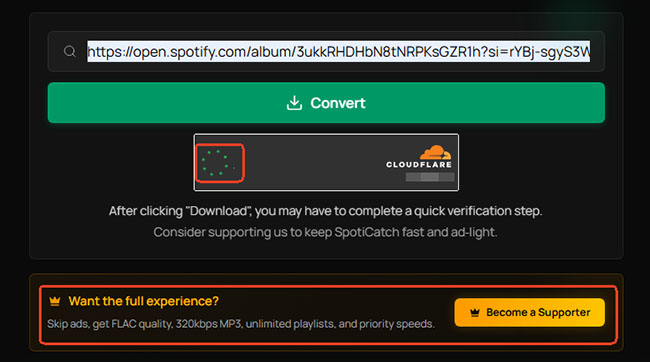 spoticatch verification step
