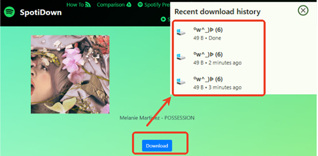 spotidown download failed