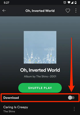 download album on spotify on mobile