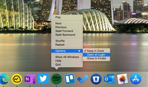 spotify in mac dock