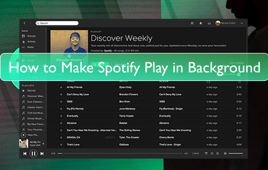 spotify play in background