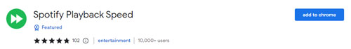 spotify playback speed chrome extension