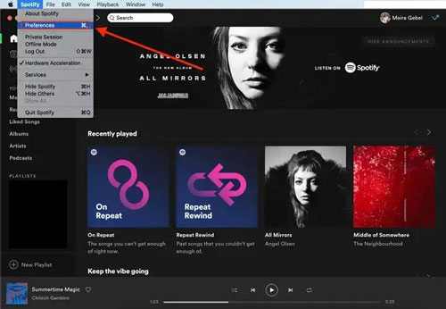 spotify preferences mac