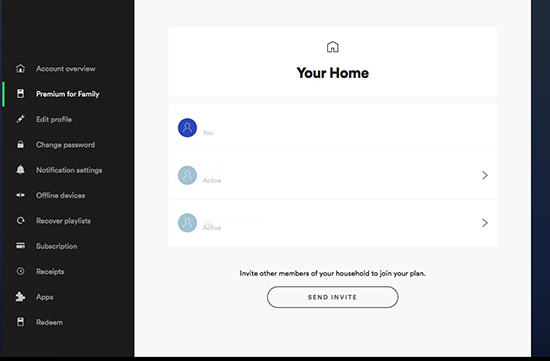 spotify premium family account
