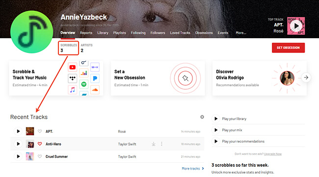 spotify scrobbles lastfm