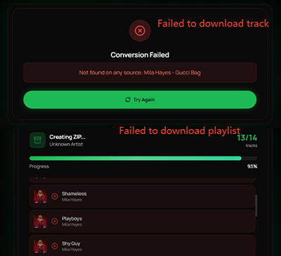 spotilab conversion failed
