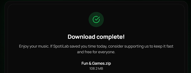 spotilab download complete