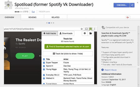 spotiload vk downloader chrome extension